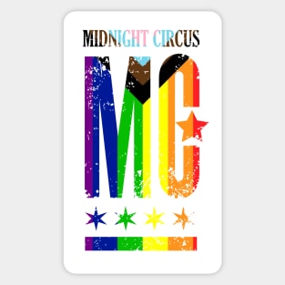 (large logo) Midnight Circus Pride to support Howard Brown Health Sticker